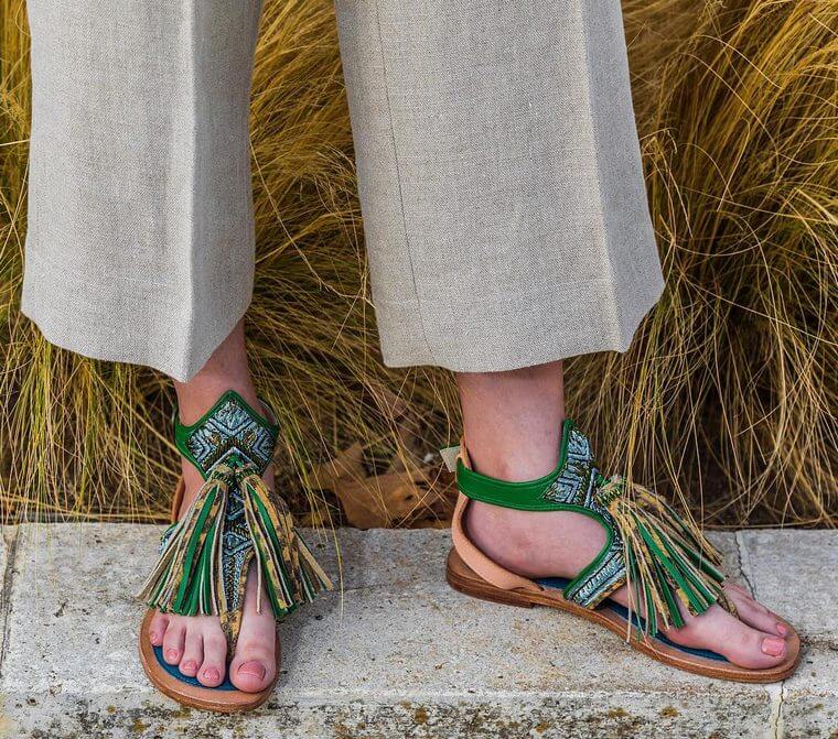 Nomadic Style Girl - I love this casual summer look! Hippie blue sandals,  fringed bag and loose striped maxi dress and blue accessories. Summer Vibes  #bestsummerever #summer #ilovesummer #summervibes #maxidress #lovediary  #summerlook #