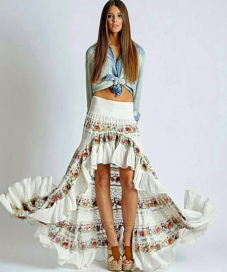 bohemian skirt outfit