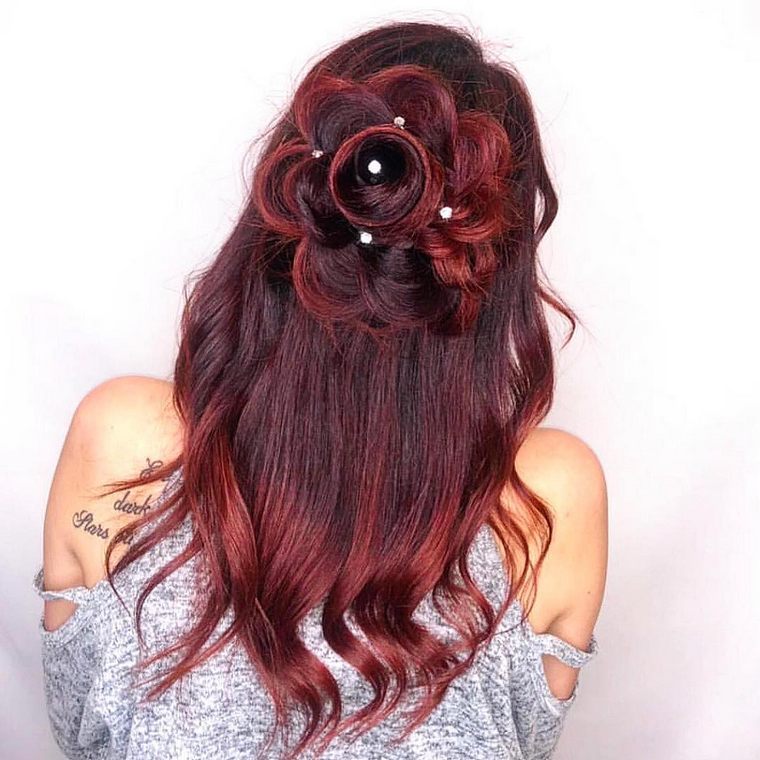 red bohemian hair